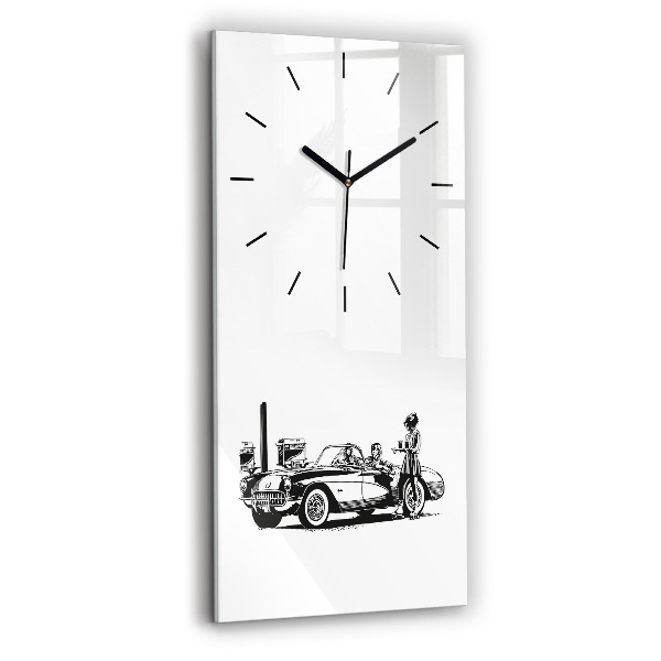 Modern vertical wall clock Retro Illustration