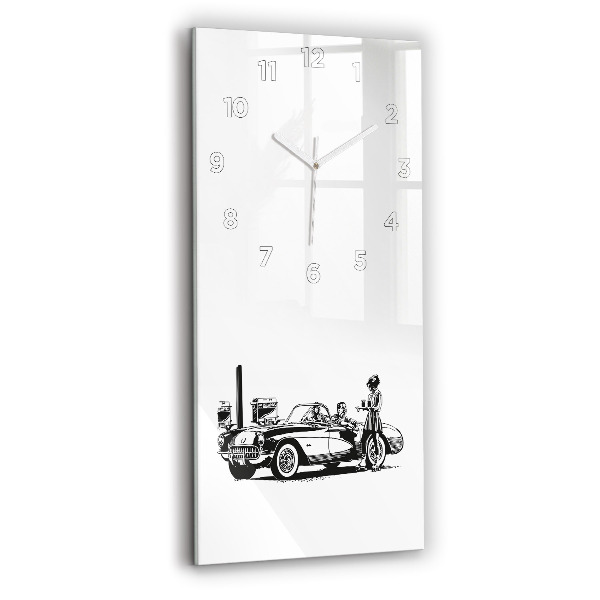 Modern vertical wall clock Retro Illustration