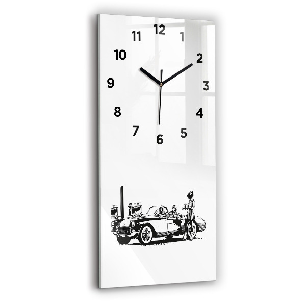 Modern vertical wall clock Retro Illustration