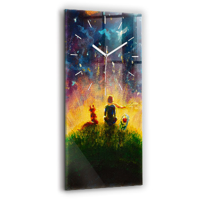 Modern vertical wall clock Abstraction The Little Prince
