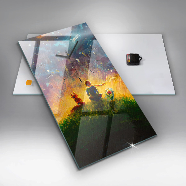 Modern vertical wall clock Abstraction The Little Prince
