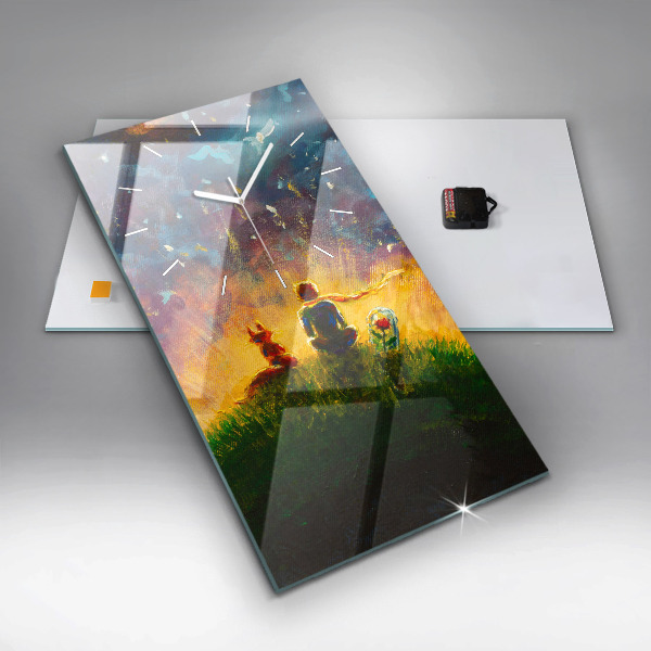Modern vertical wall clock Abstraction The Little Prince