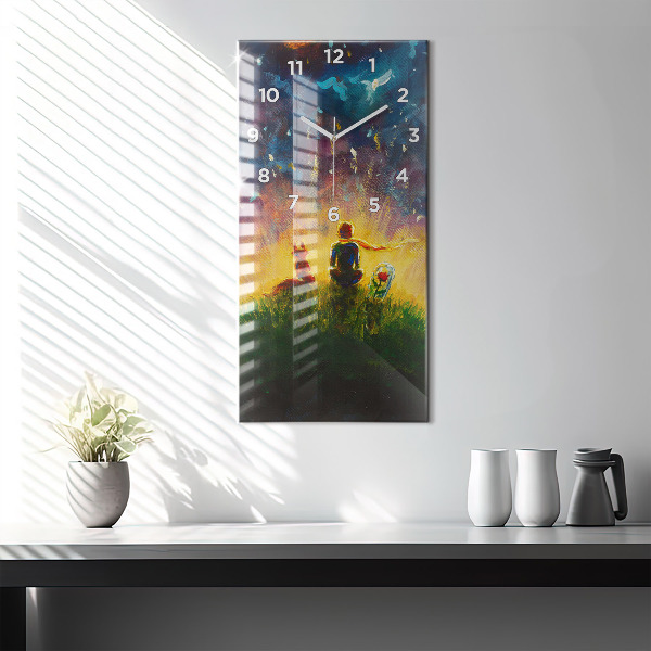Modern vertical wall clock Abstraction The Little Prince