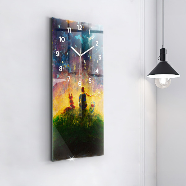 Modern vertical wall clock Abstraction The Little Prince