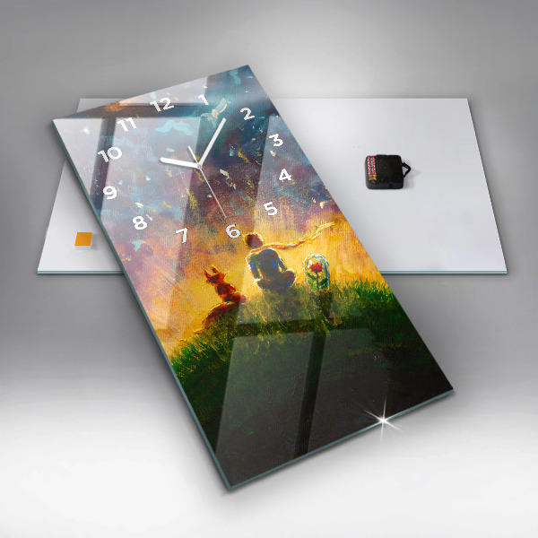Modern vertical wall clock Abstraction The Little Prince