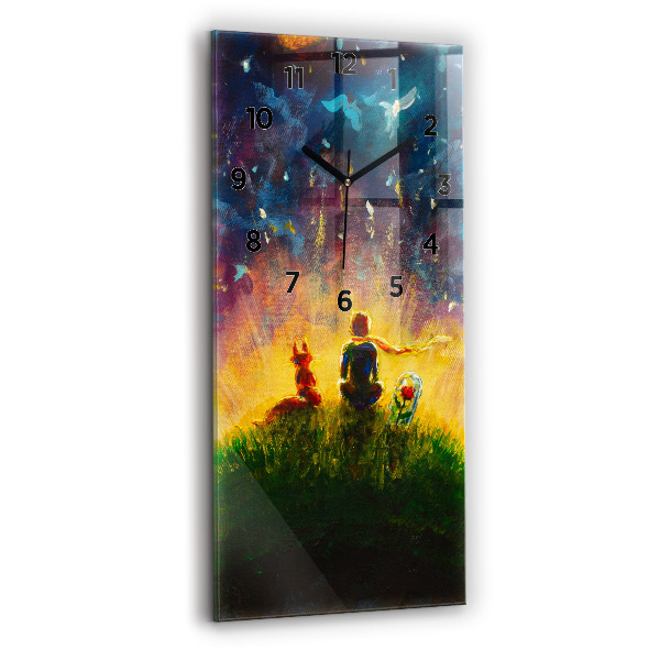 Modern vertical wall clock Abstraction The Little Prince