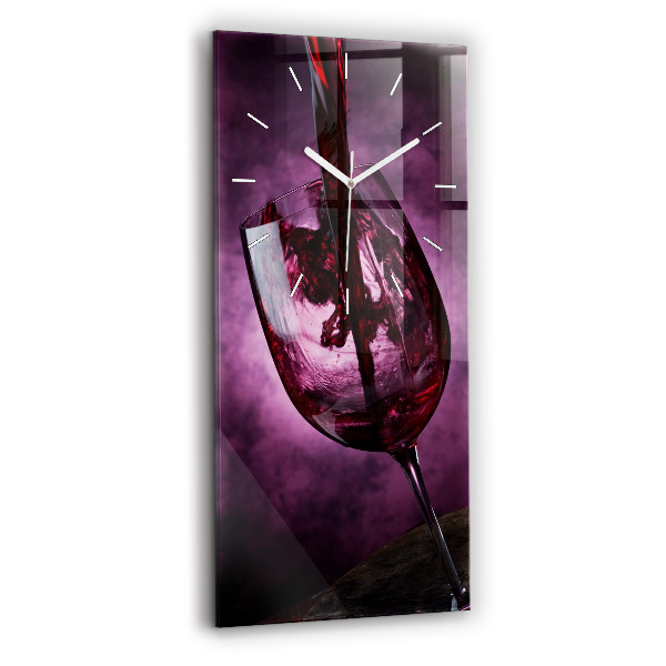 Modern vertical wall clock Wine glass