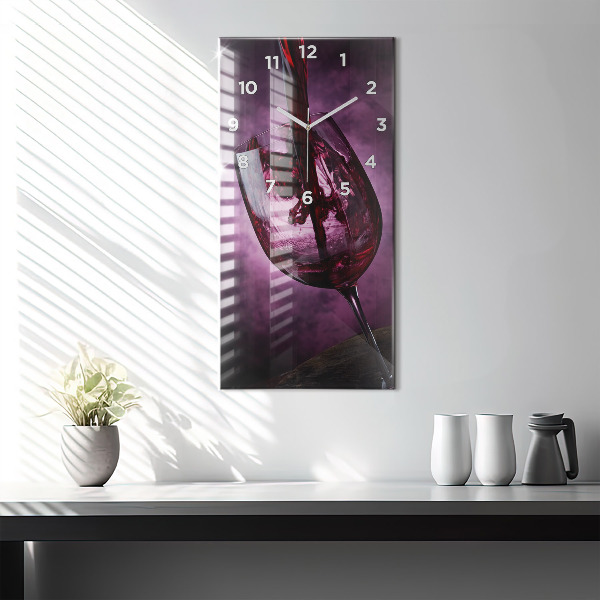 Modern vertical wall clock Wine glass