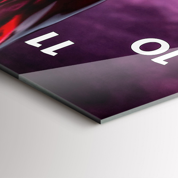 Modern vertical wall clock Wine glass