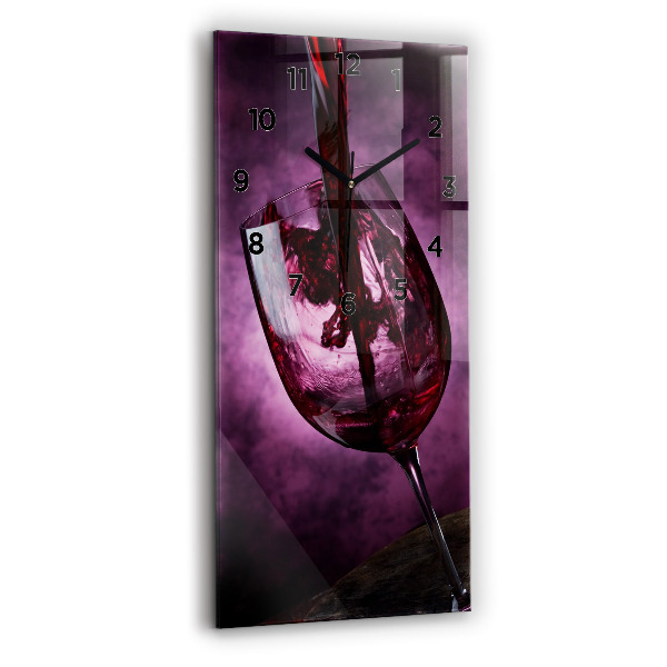 Modern vertical wall clock Wine glass