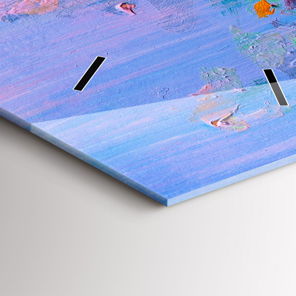 Modern vertical wall clock Flowers in a vase