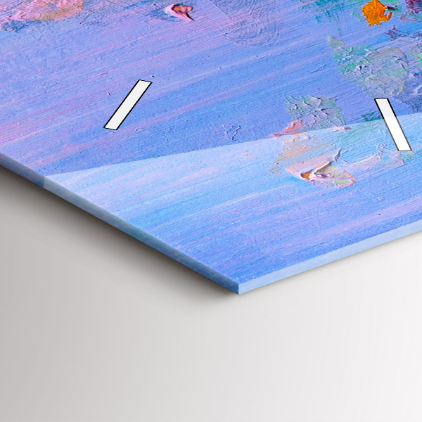 Modern vertical wall clock Flowers in a vase