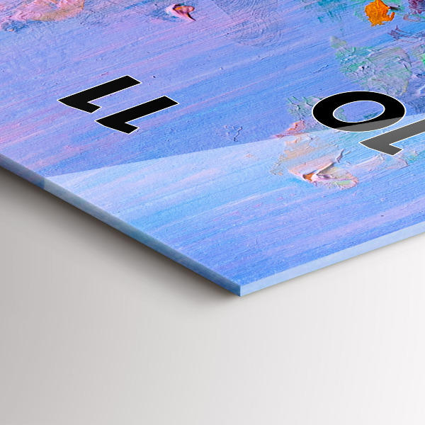 Modern vertical wall clock Flowers in a vase