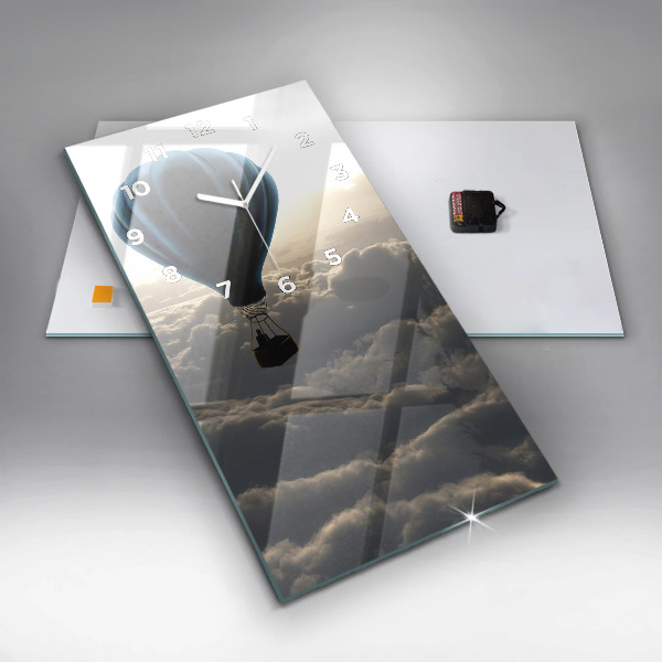 Modern vertical wall clock Balloon in the sky
