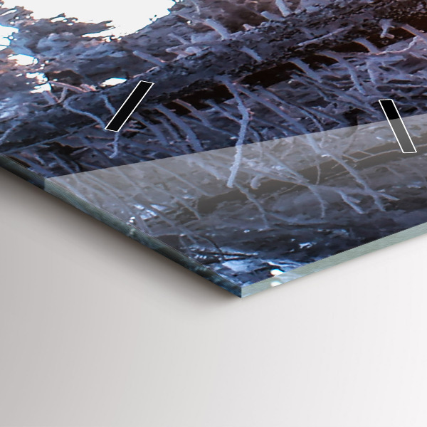 Modern vertical wall clock Sunset Forest