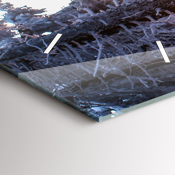 Modern vertical wall clock Sunset Forest