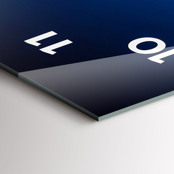 Modern vertical wall clock Airplane and Clouds