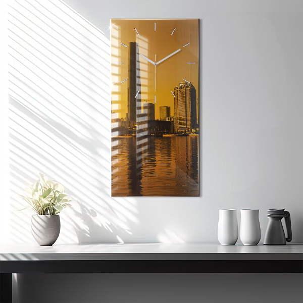 Modern vertical wall clock Zhujiang River