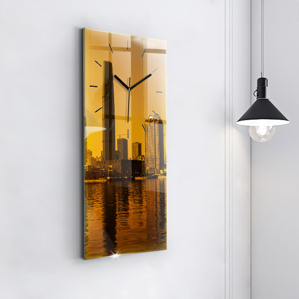 Modern vertical wall clock Zhujiang River