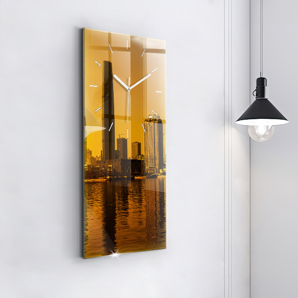 Modern vertical wall clock Zhujiang River