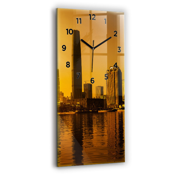 Modern vertical wall clock Zhujiang River