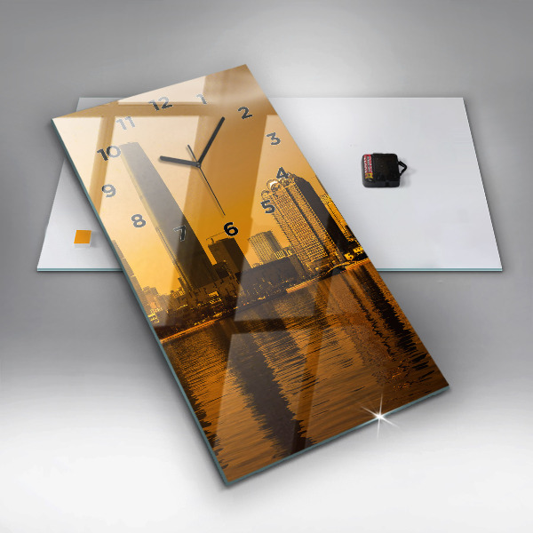 Modern vertical wall clock Zhujiang River