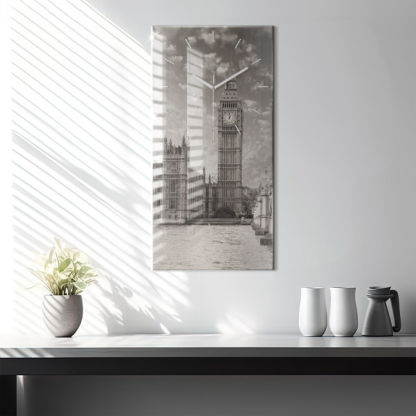 Modern vertical wall clock London England Big Ben