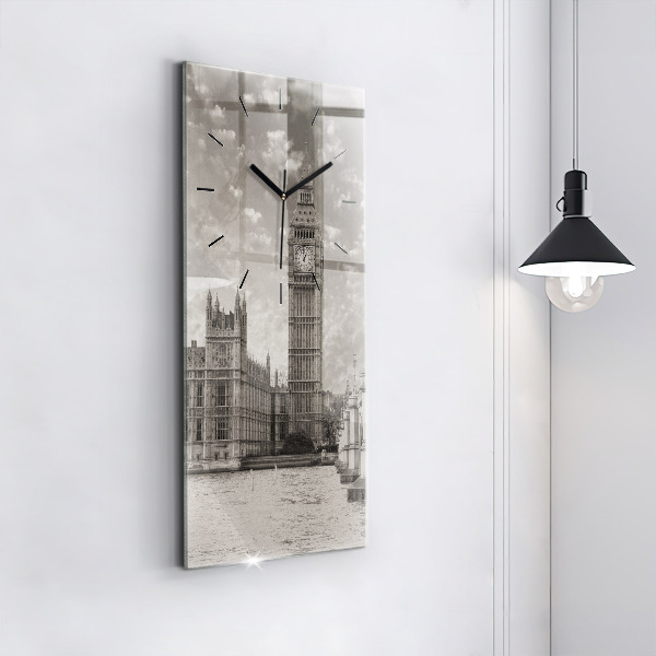 Modern vertical wall clock London England Big Ben