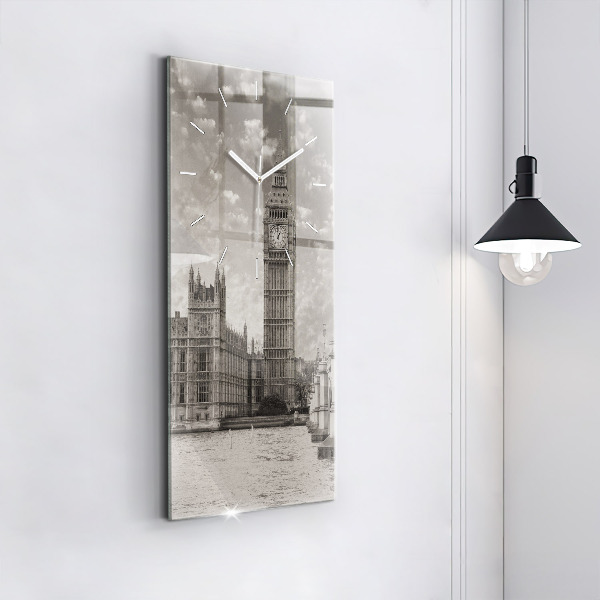 Modern vertical wall clock London England Big Ben