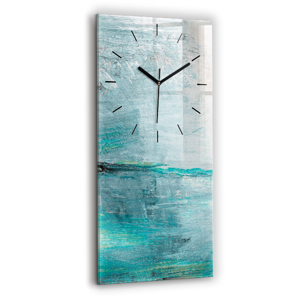 Modern vertical wall clock Oil texture abstract