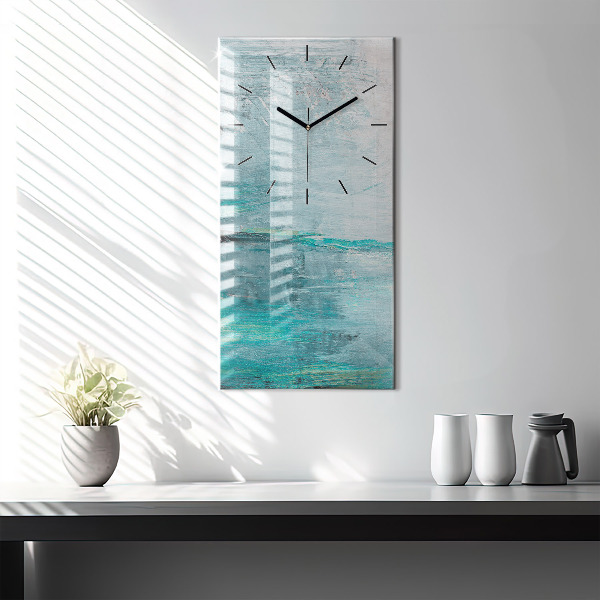 Modern vertical wall clock Oil texture abstract