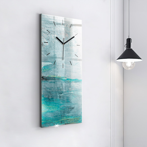 Modern vertical wall clock Oil texture abstract