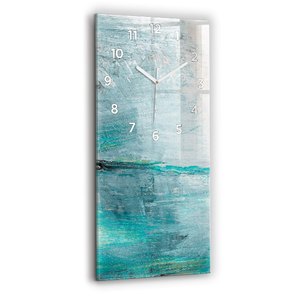 Modern vertical wall clock Oil texture abstract