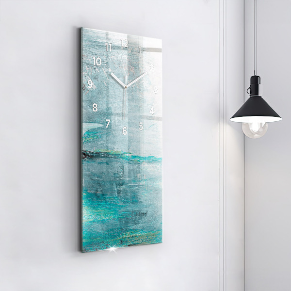 Modern vertical wall clock Oil texture abstract