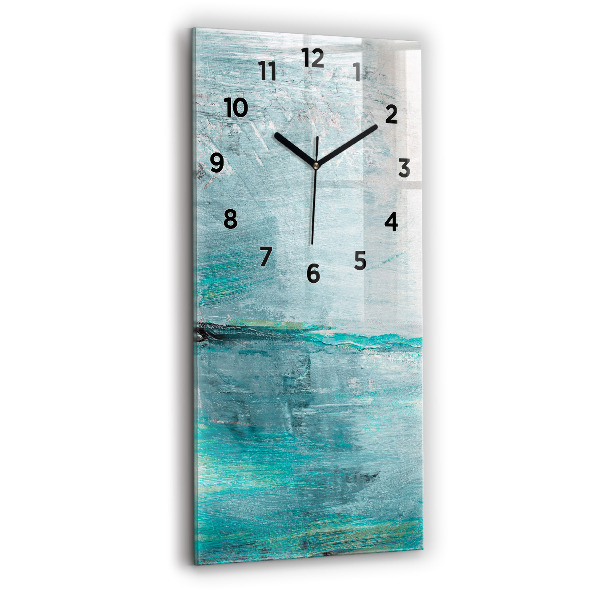Modern vertical wall clock Oil texture abstract