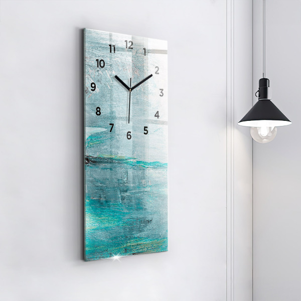 Modern vertical wall clock Oil texture abstract