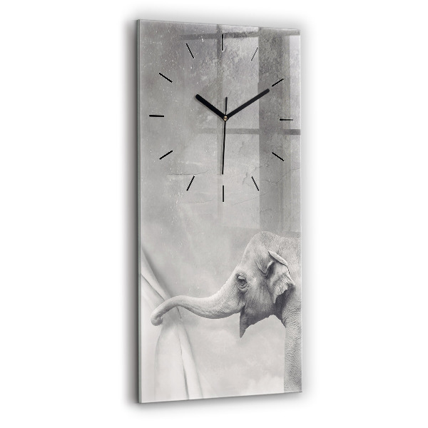 Modern vertical wall clock Elephant