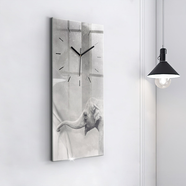 Modern vertical wall clock Elephant