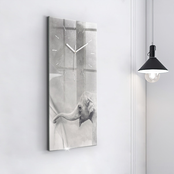 Modern vertical wall clock Elephant
