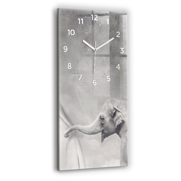Modern vertical wall clock Elephant