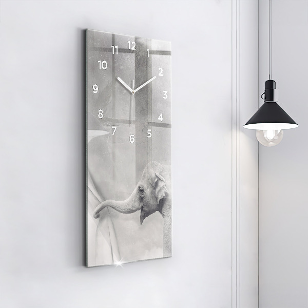 Modern vertical wall clock Elephant