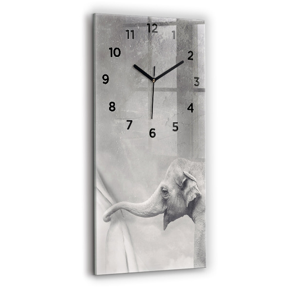 Modern vertical wall clock Elephant