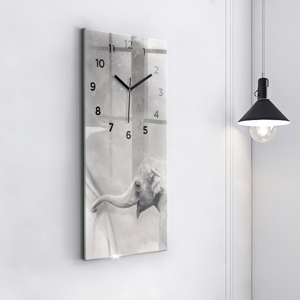 Modern vertical wall clock Elephant