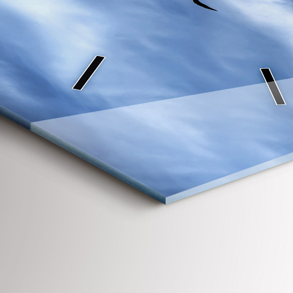 Modern vertical wall clock Lake Sunset