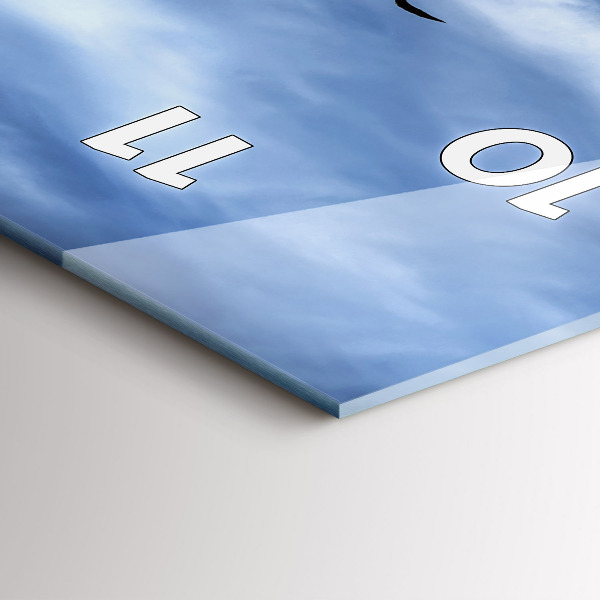 Modern vertical wall clock Lake Sunset