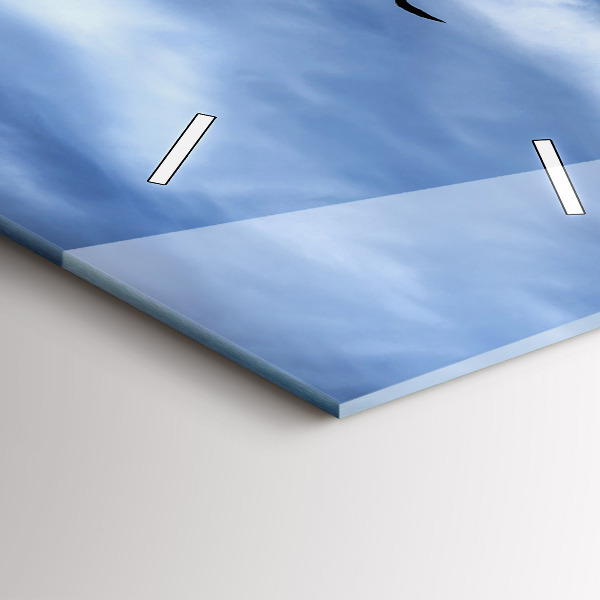 Modern vertical wall clock Lake Sunset