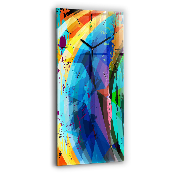 Modern vertical wall clock Abstract background