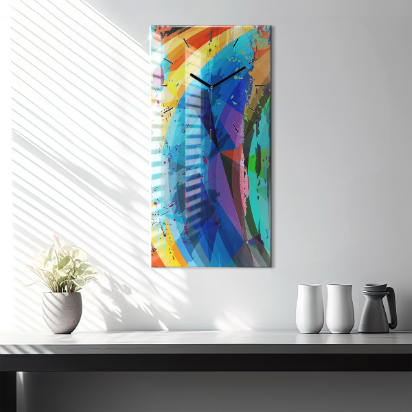 Modern vertical wall clock Abstract background
