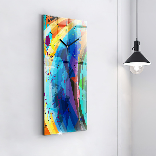 Modern vertical wall clock Abstract background
