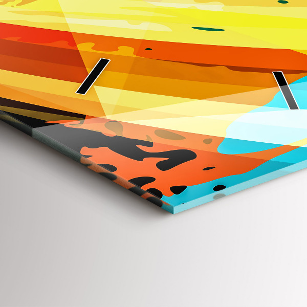 Modern vertical wall clock Abstract background